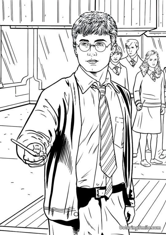 Harry Beskytter Venner Harry Beskytter Venner - Farvelægningsside