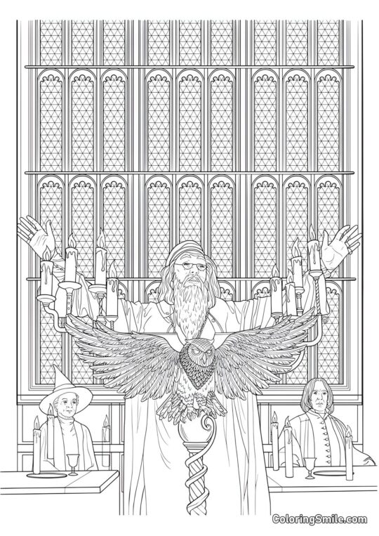 Albus Dumbledore, Minerva McGonagall og Severus Snape Albus Dumbledore, Minerva McGonagall og Severus Snape - Farvelægningsside