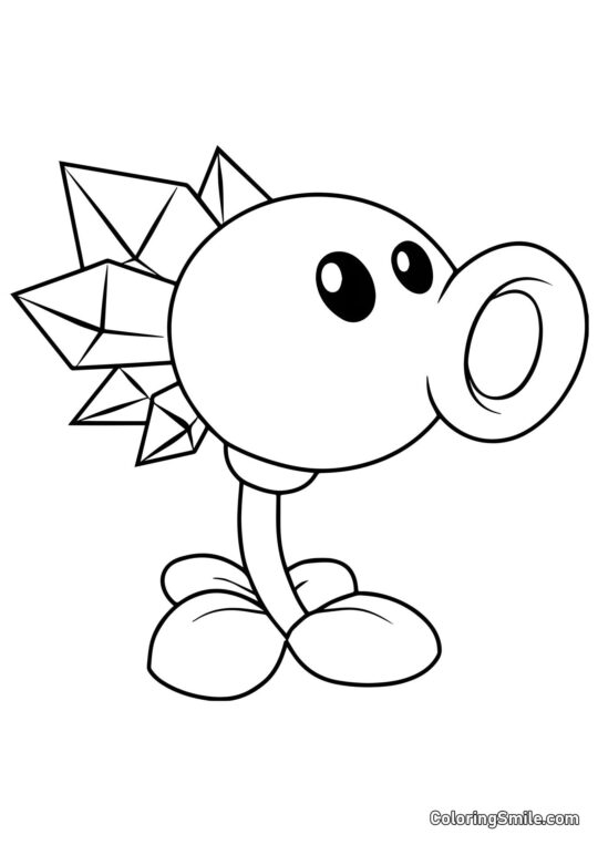 Sne Ærte fra Plants vs. Zombies Sne Ærte fra Plants vs. Zombies - Farvelægningsside