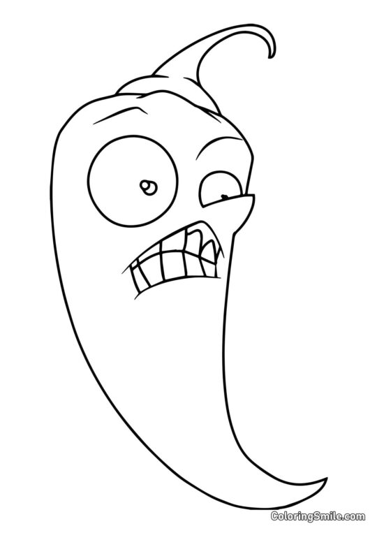 Jalapeno fra Plants vs. Zombies Jalapeno fra Plants vs. Zombies - Farvelægningsside