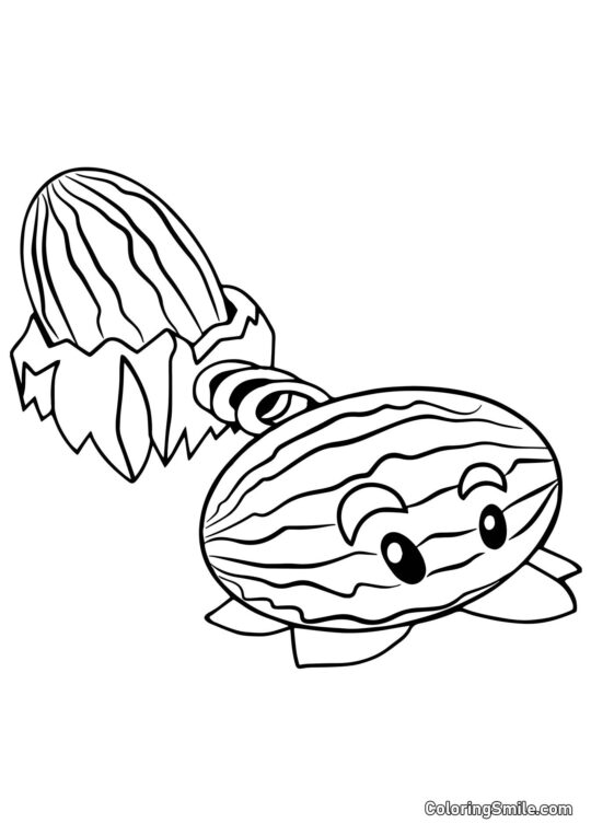 Vinter Melon fra Plants vs. Zombies Vinter Melon fra Plants vs. Zombies - Farvelægningsside