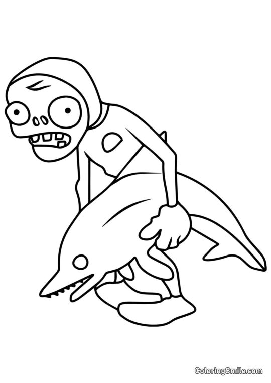 Dolphin Rytter Zombie Dolphin Rytter Zombie - Farvelægningsside