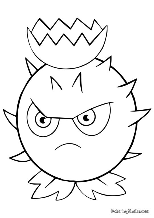 Tistel fra Plants vs. Zombies Tistel fra Plants vs. Zombies - Farvelægningsside