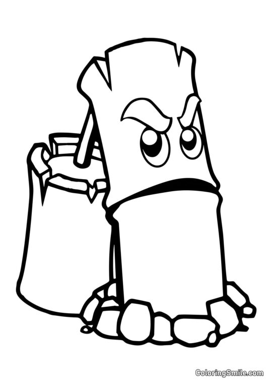 Shooting Bamboo fra Plants vs. Zombies Shooting Bamboo fra Plants vs. Zombies - Farvelægningsside