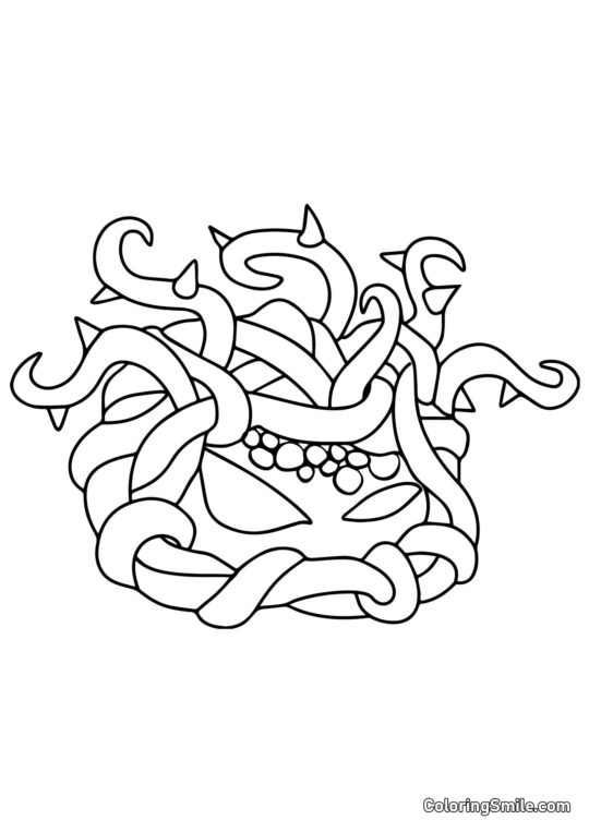 Tangle Kelp fra Plants vs. Zombies Tangle Kelp fra Plants vs. Zombies - Farvelægningsside