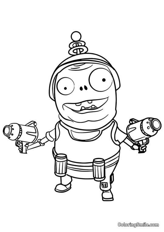 Djævel fra Plants vs. Zombies Djævel fra Plants vs. Zombies - Farvelægningsside