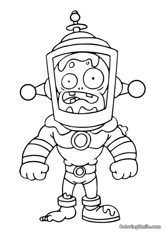 Giftig Hjerne Zombie Giftig Hjerne Zombie - Farvelægningsside