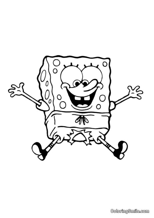 Glad SpongeBob - Farvelægningsside