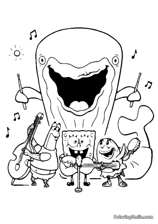 SpongeBob hopper - Farvelægningsside