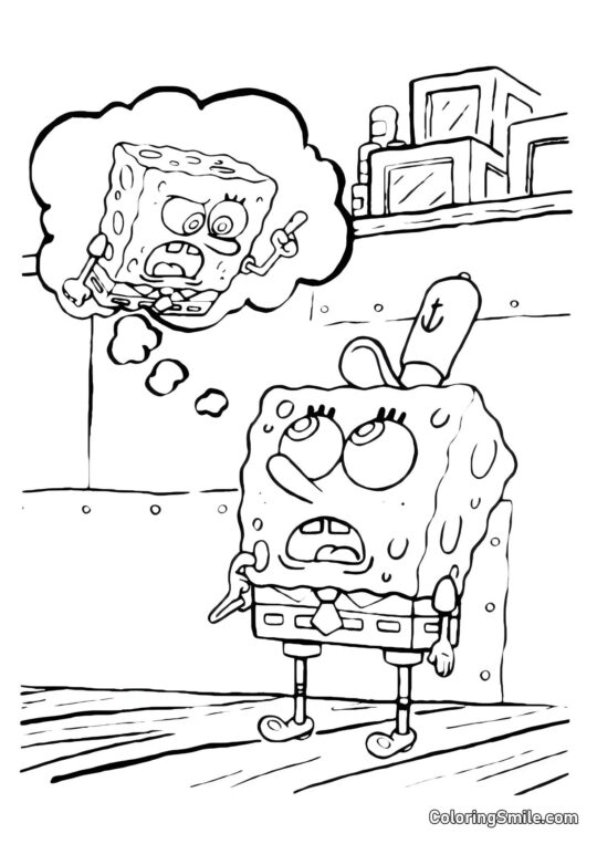 Squidward i raseri - Farvelægningsside