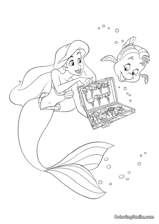 Ariel Viser Flounder Hendes Fund Ariel Viser Flounder Hendes Fund - Farvelægningsside