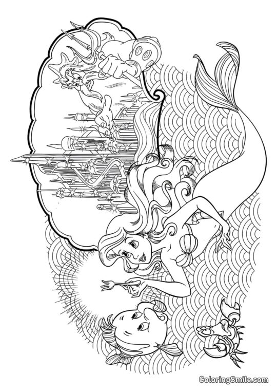 Ariel i det Underwater Kongerige Ariel i det Underwater Kongerige - Farvelægningsside