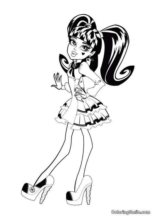 13 Ønsker Draculaura 13 Ønsker Draculaura - Farvelægningsside