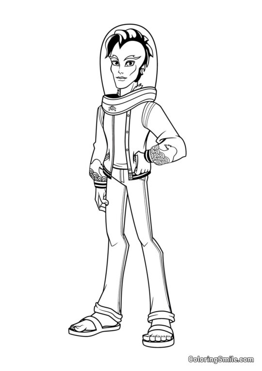 Søn af Flodmonstret Søn af Flodmonstret - Farvelægningsside