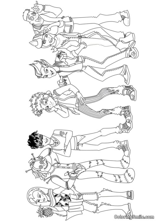 Monster High Drenge Monster High Drenge - Farvelægningsside