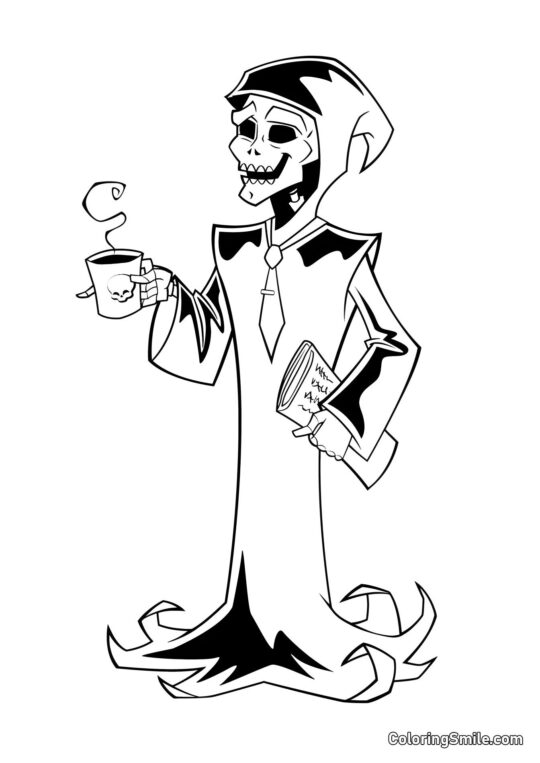 Hr. Død Hr. Død - Farvelægningsside