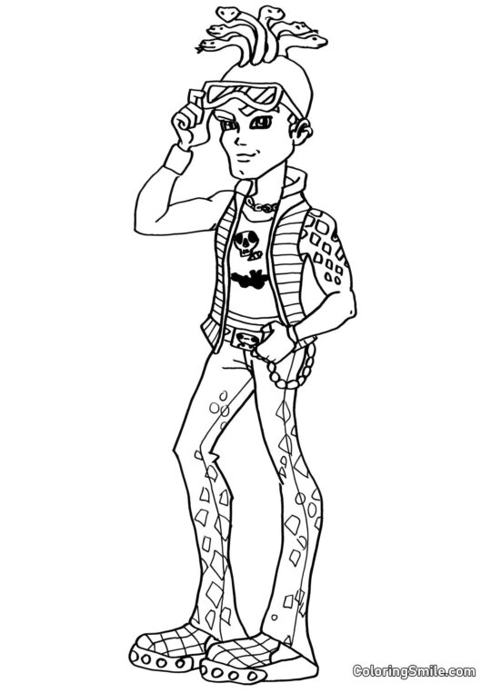 Monster High Deuce Gorgon Monster High Deuce Gorgon - Farvelægningsside