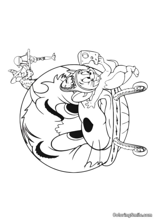 Tom er vred på Jerry - Farvelægningsside