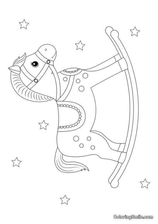 Legetøjs hest Legetøjs hest - Farvelægningsside