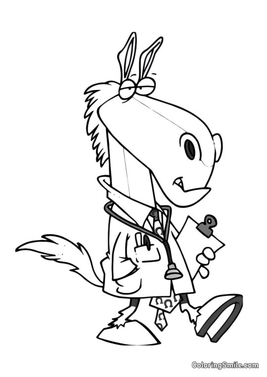 Sjov æsel Sjov æsel - Farvelægningsside