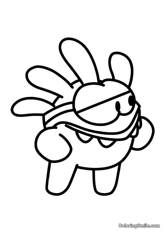 Om Nom Superhelt - Farvelægningsside