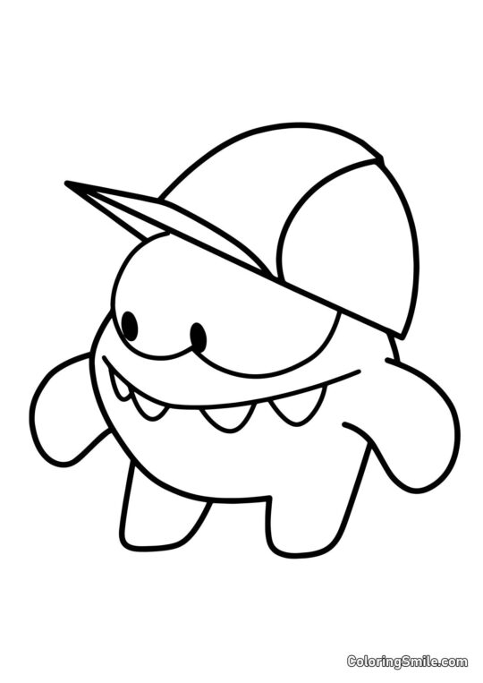 Om Nom Byggeri - Farvelægningsside