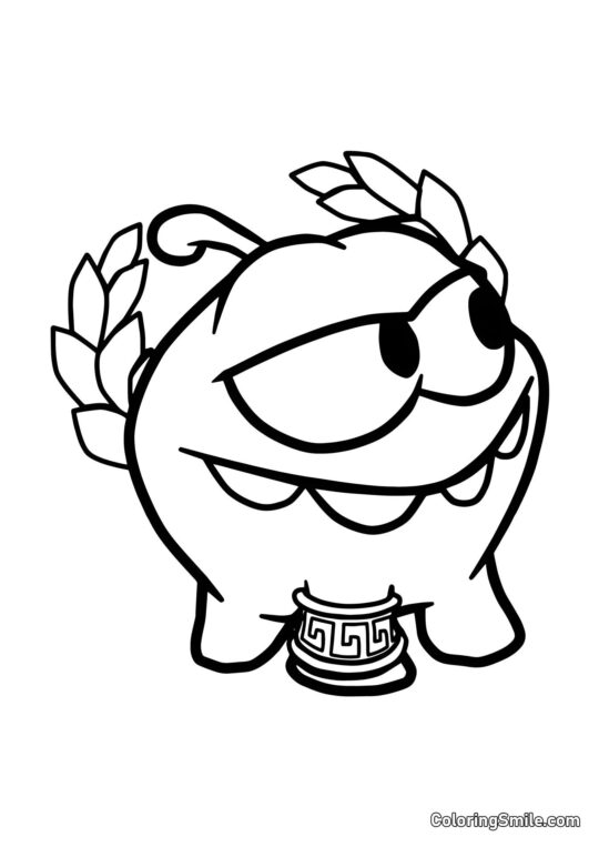 Om Nom i Det Antikke Grækenland - Farvelægningsside