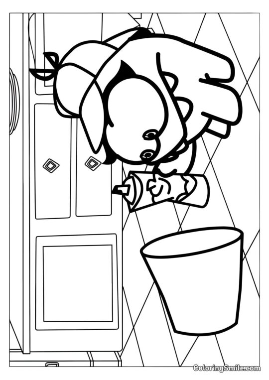 Om Nom Detektiv - Farvelægningsside