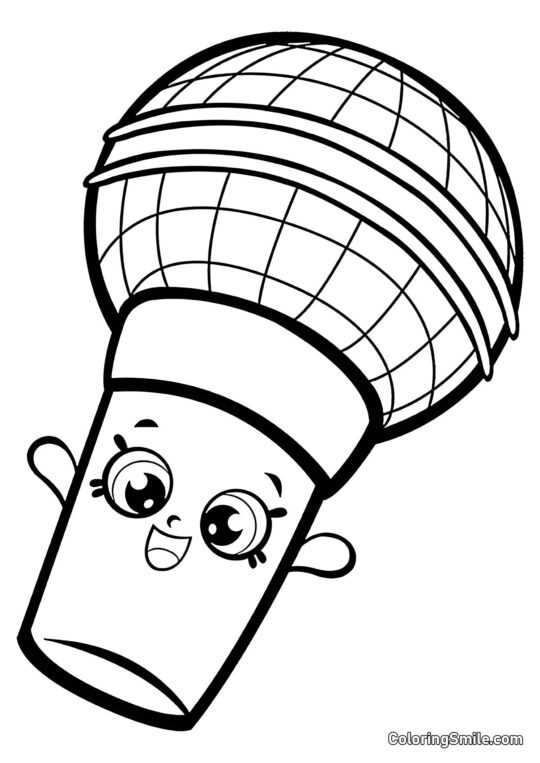 Shopkins Mikrofon Mike - Farvelægningsside