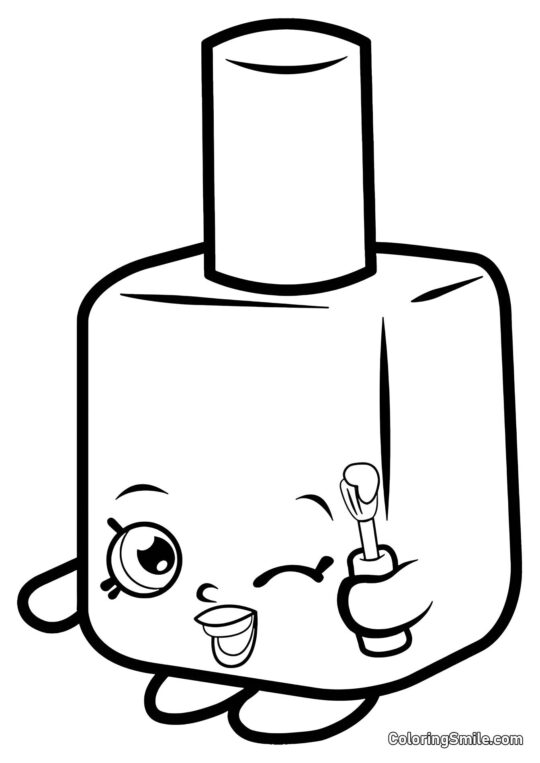 Shopkins Polly Neglelak - Farvelægningsside