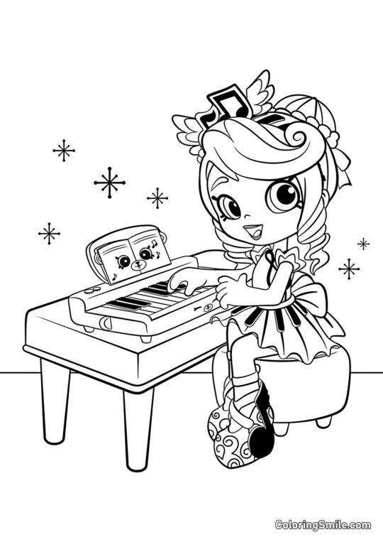 Melodine og Mishki - Farvelægningsside