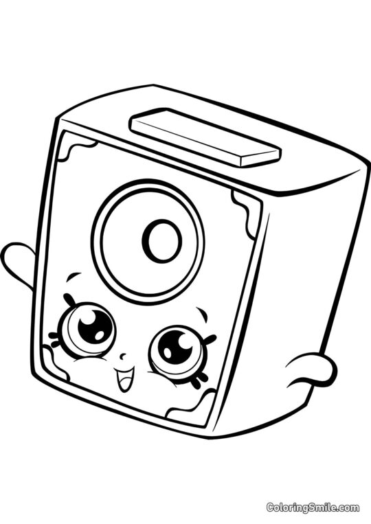 Shopkins Lille Højttaler - Farvelægningsside