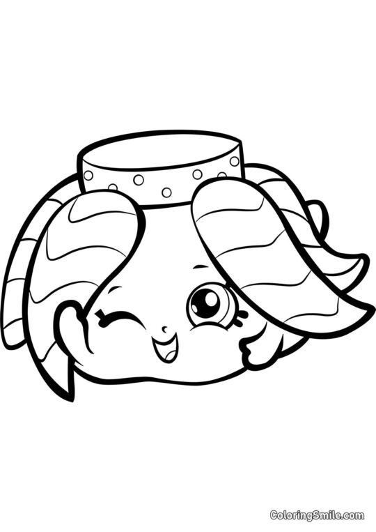 Shopkins Fe Skørt Fiona - Farvelægningsside