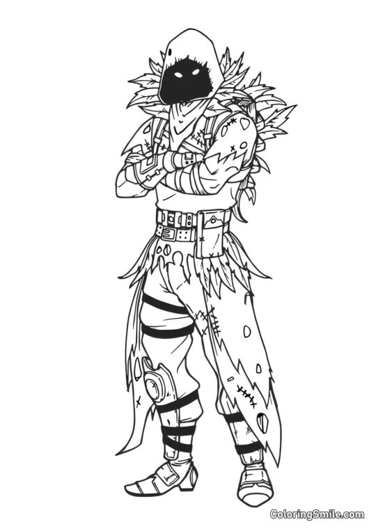 Fortnite Raven - Farvelægningsside