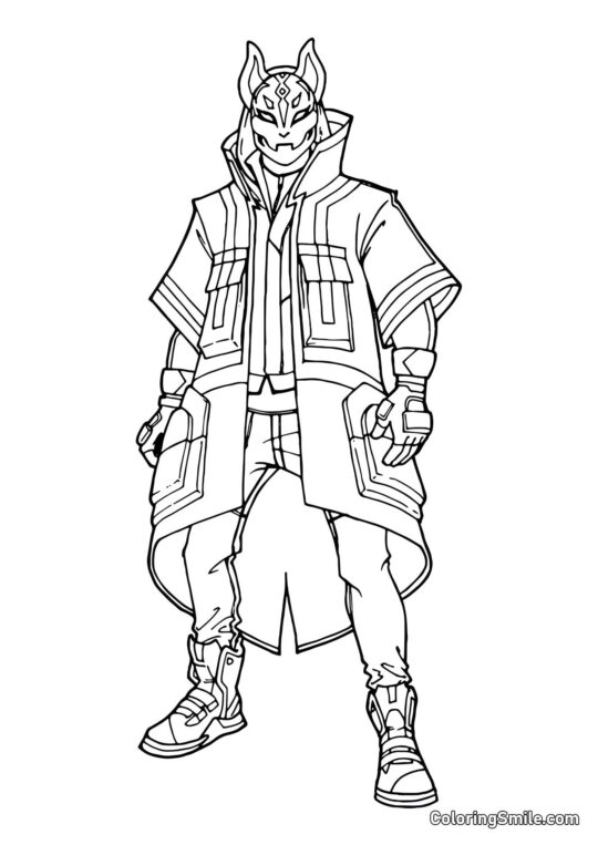 Fortnite Ronin - Farvelægningsside