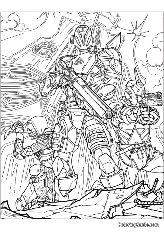 Fortnite Helte - Farvelægningsside