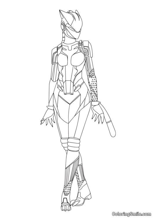 Fortnite Neon Lynx - Farvelægningsside