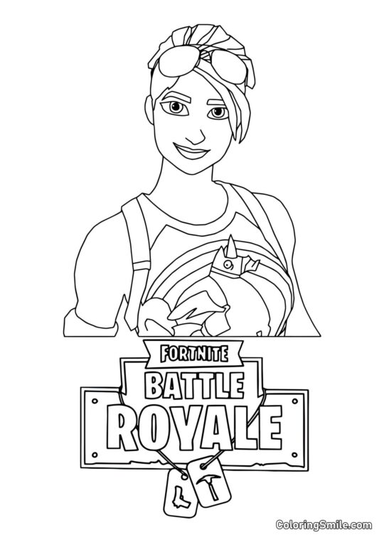 Fortnite Brite Bomber - Farvelægningsside
