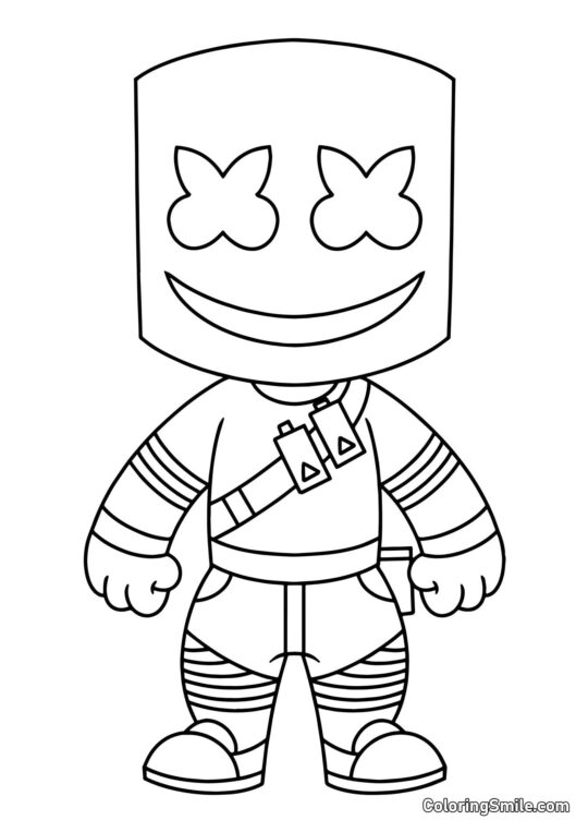 Fortnite Chibi Marshmello - Farvelægningsside