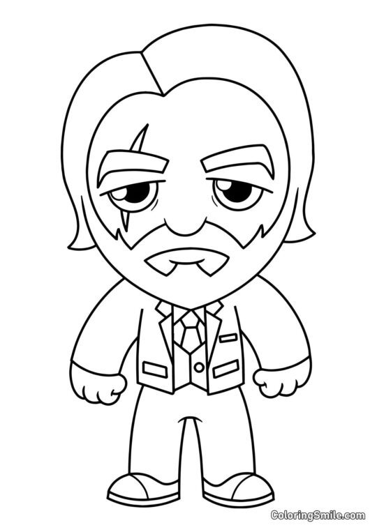 Fortnite Chibi Sjælehøster - Farvelægningsside