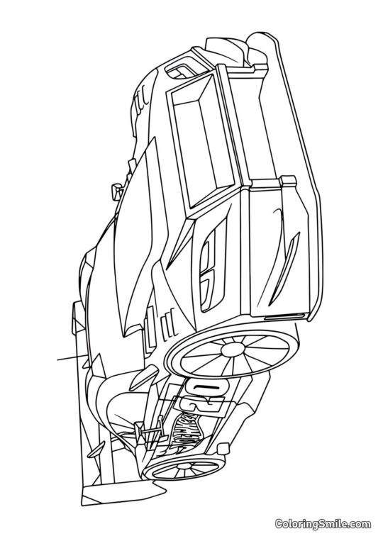 Hot Wheels sportsvogn - Farvelægningsside