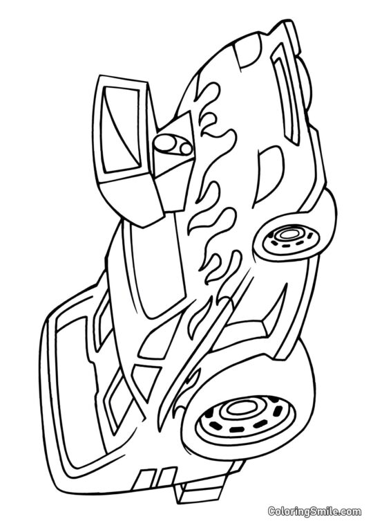 Vild bil Hot Wheels - Farvelægningsside