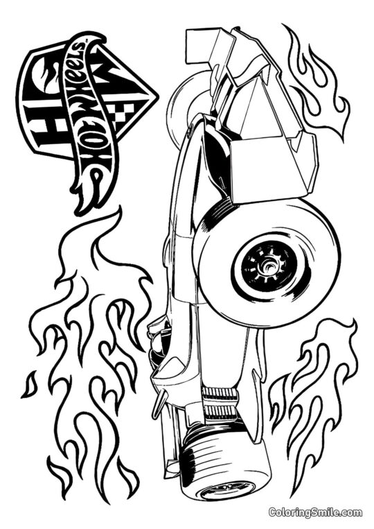 Formel 1 Hot Wheels - Farvelægningsside