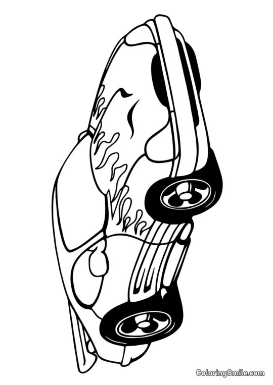 Simpel Hot Wheels - Farvelægningsside