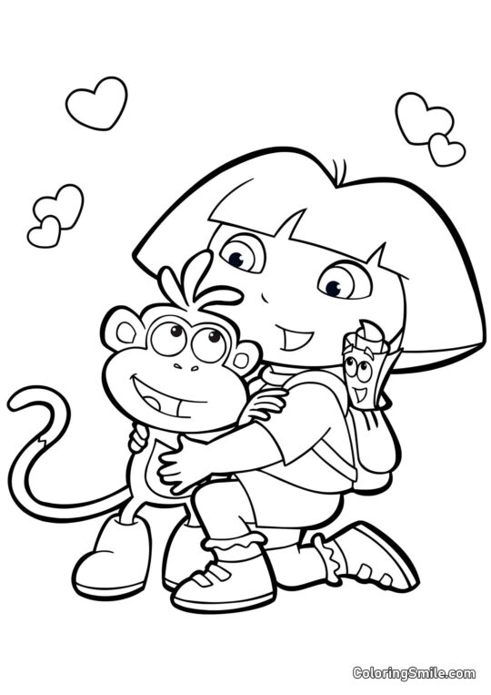 Dora Marques, Rygsæk, og Boots Dora Marques, Rygsæk, og Boots - Farvelægningsside