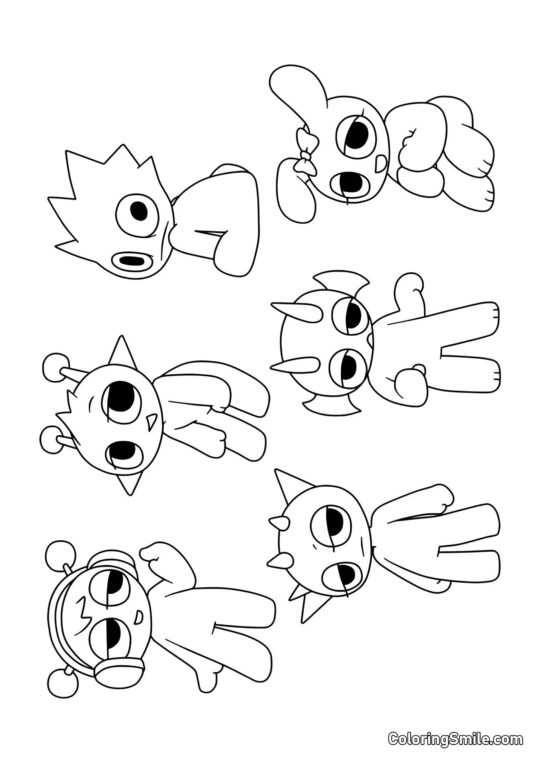 Sprunki Babyer - Farvelægningsside