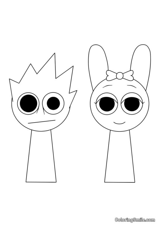 Sprunki OVAKS og Pinky - Farvelægningsside