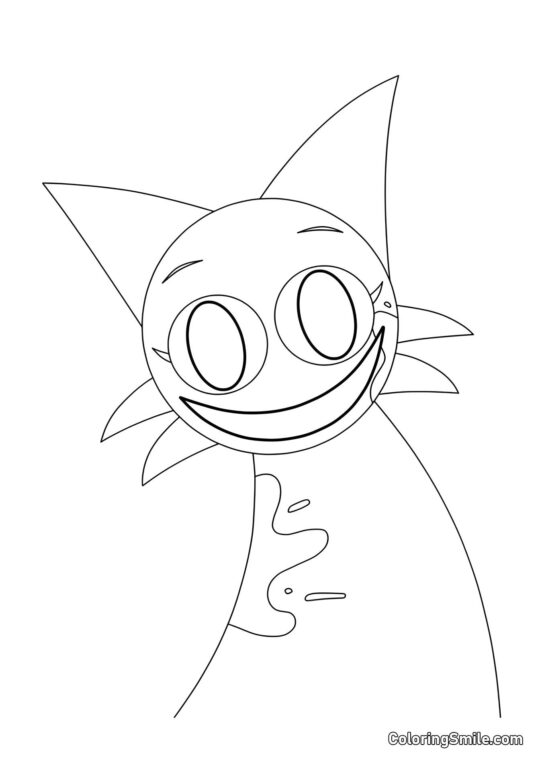 Skræmmende Sprunki Venda - Farvelægningsside