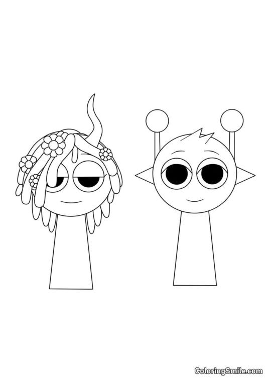 Sprunki Vineria og Simon - Farvelægningsside