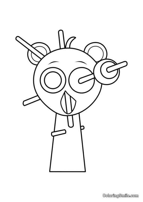 Skræmmende Sprunk Sky - Farvelægningsside